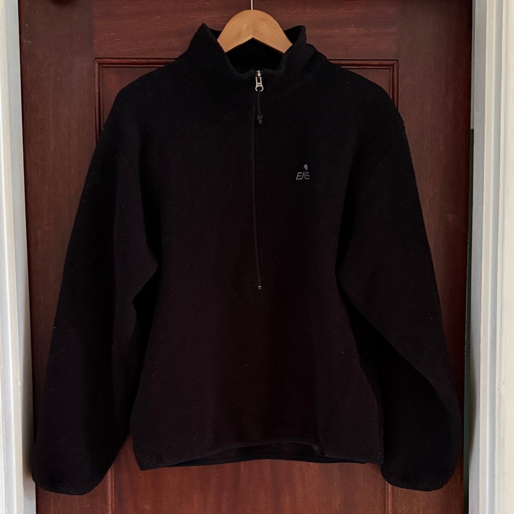 Men's Black Quarter Zip Fleece